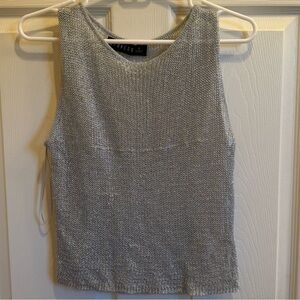 Silver Sleeveless Top
